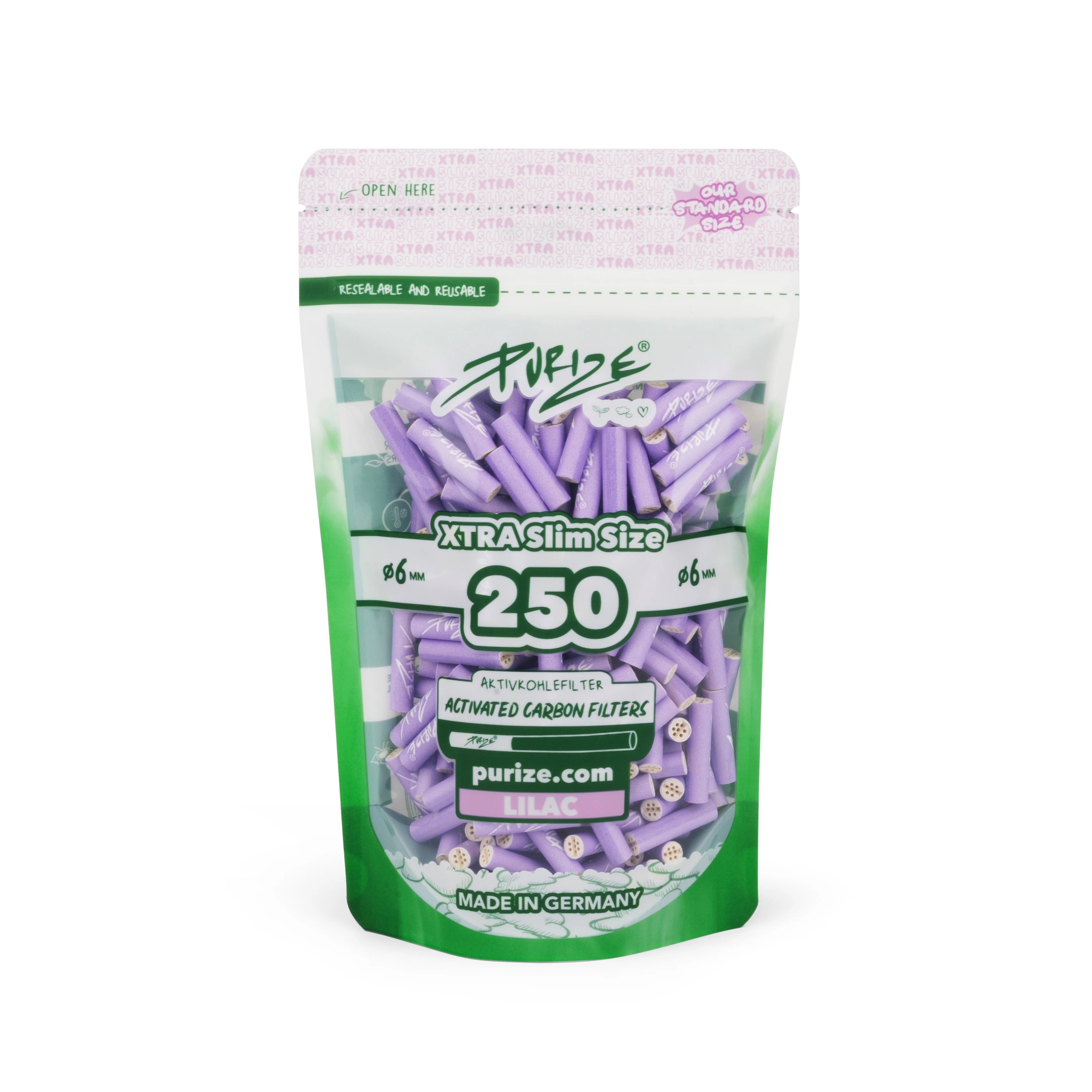 Purize Xtra Slim 250 Aktivkohlefilter in Flieder