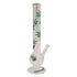 Amsterdam Leaf Large Straight Glass Bong 45 cm mit grünem Hanfblatt-Motiv