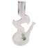 Green Leaf Ice Glasbong 30 cm mit Eiskerben und grünem Blattdesign