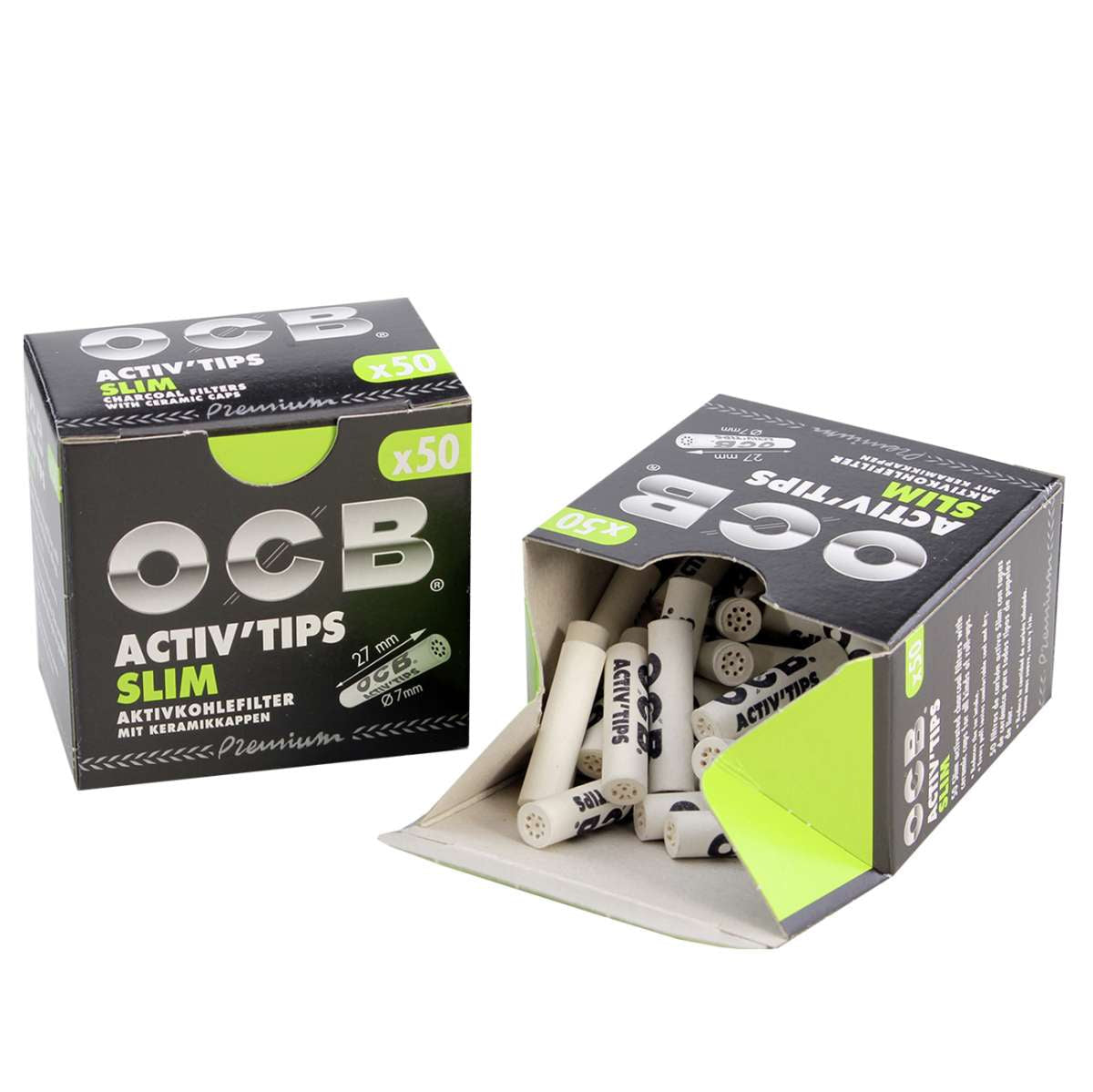 OCB® | Aktivkohlefilter - Ø 7mm (10stk.)